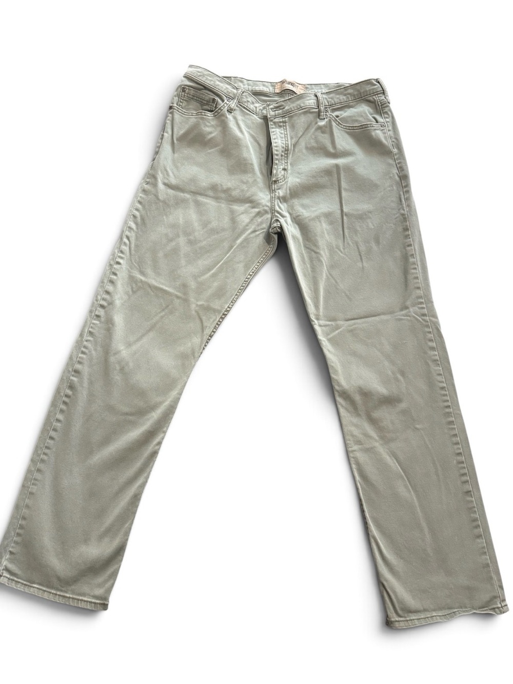 Wrangler Authentics Men’s Straight Leg Jeans Sage Green 38x30 Stretch Denim